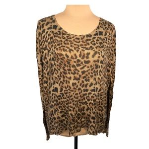 Judith March Wool Blend Animal Print Sweater Size M